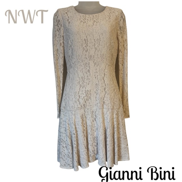 Gianni Bini Dresses & Skirts - NWT GORGEOUS Gianni Bini Cream Lace Dress SIZE: 2   #CL